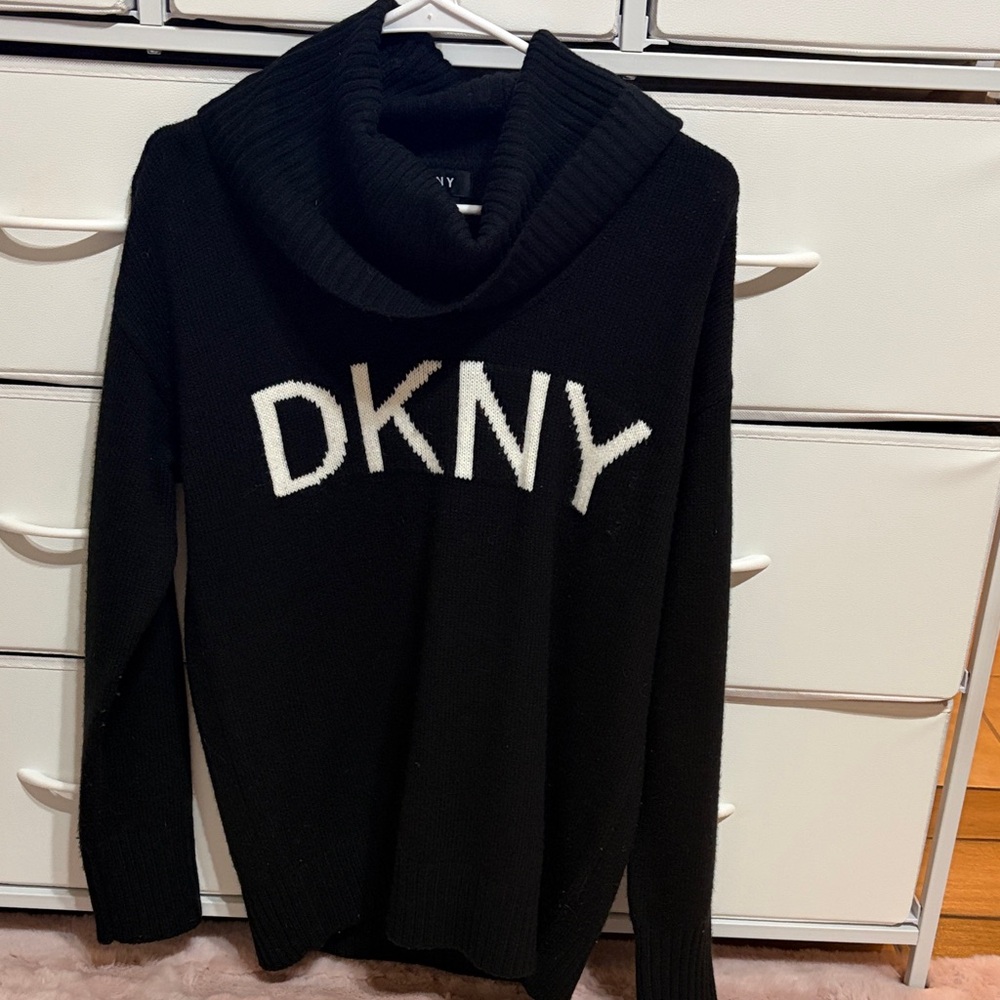 DKNY Black Cowl Neck Sweater